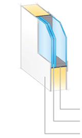 Querschnitt-Skizze einer Haustür mit Widerstandsklasse WK2