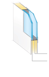 Querschnitt-Skizze einer Haustür mit Widerstandsklasse  WK1